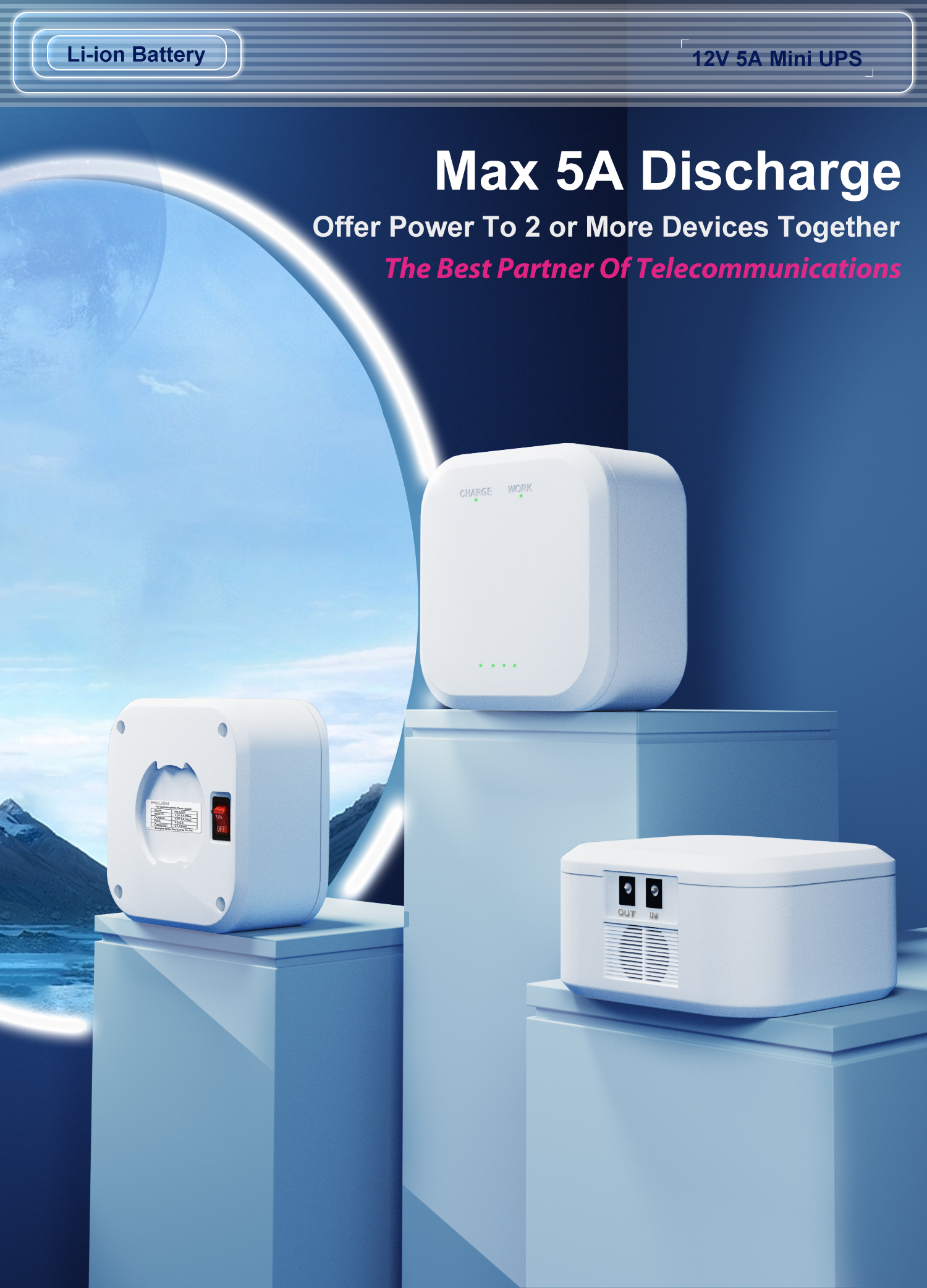 Mini UPS Alimentatore 5V 2A USB 9V 12V DC 15V 24V POE 8000mAh, Caricabatterie Portatile per Telecamera Router Opzioni di Uscita Multiple, Gruppo di continuità (Spina europea