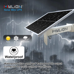 All in One Solar Mini UPS Outdoor Waterproof Backup Power for Security Monitoring and Lighting