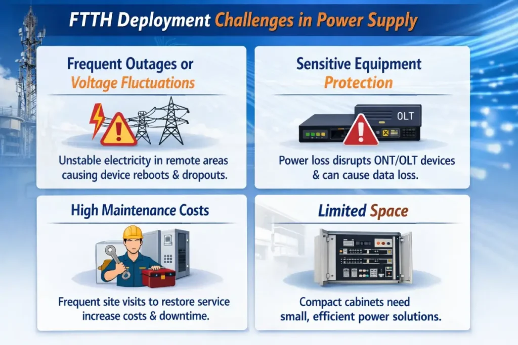 FTTH Deployment Challenges in Power Supply_
