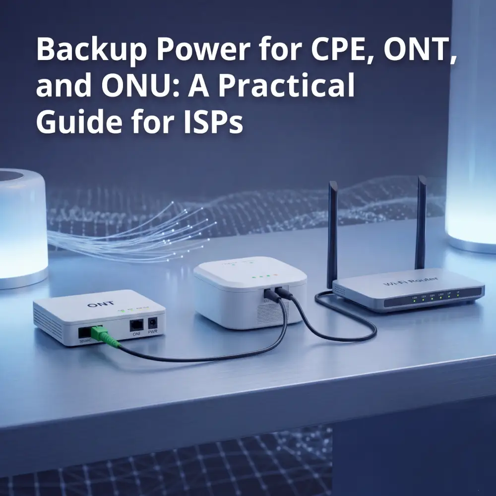 Backup power supplies for CPE, ONT and ONU