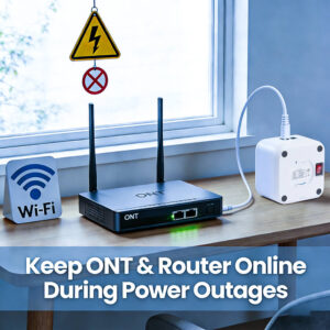 Mini UPS Helps ISPs Keep ONT and Router Online During Outages