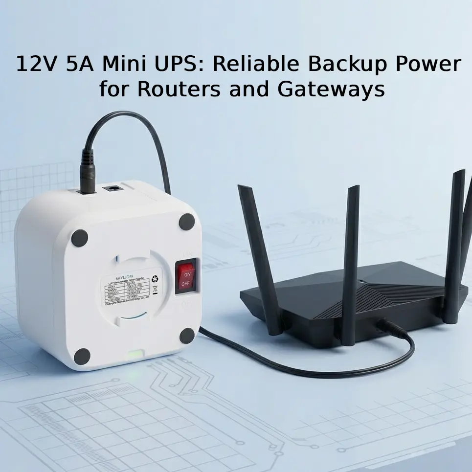 12V 5A Mini UPS Reliable Backup Power for Routers and Gateways