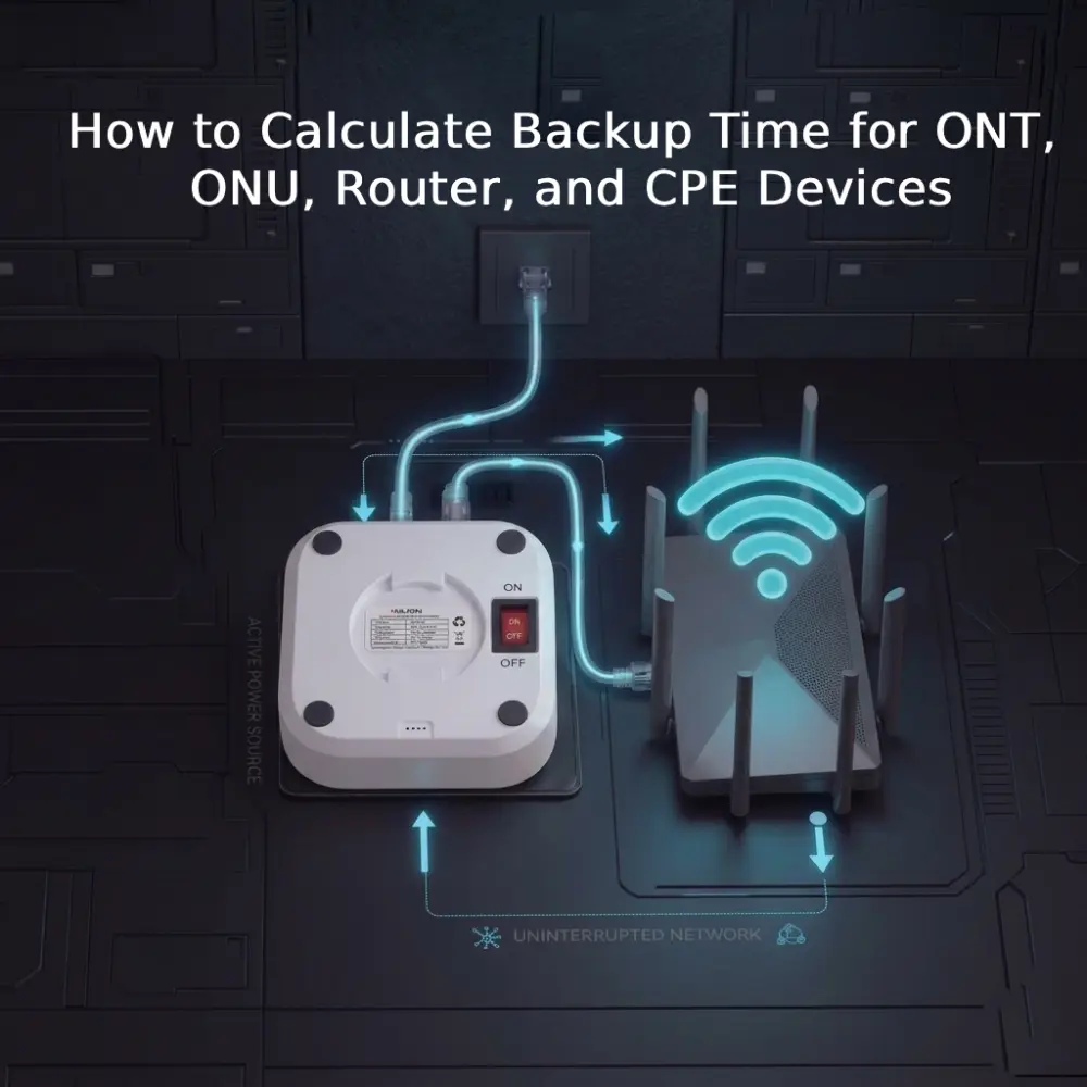 How to Calculate Backup Time for ONT, ONU, Router, and CPE Devices