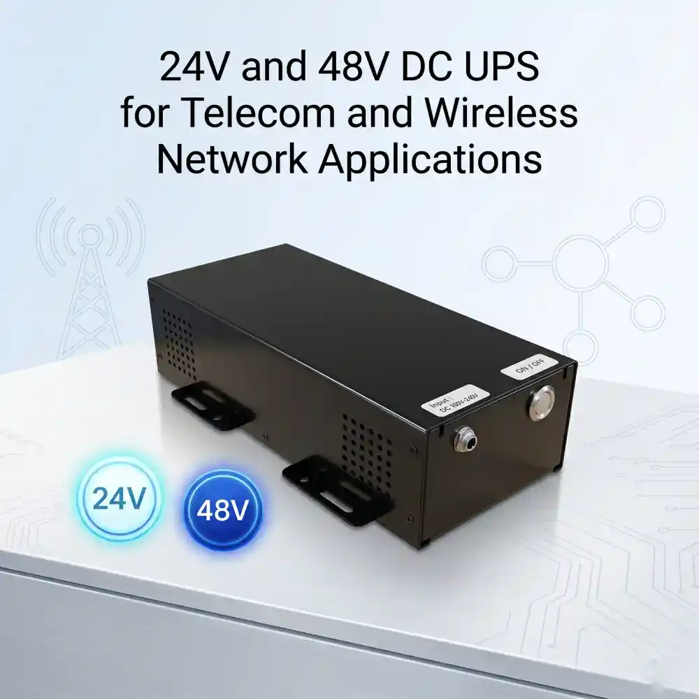 24V and 48V DC UPS for Telecom and Wireless Network Applications