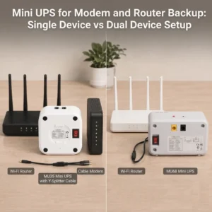 Mini UPS for Modem and Router Backup Single Device vs Dual Device Setup
