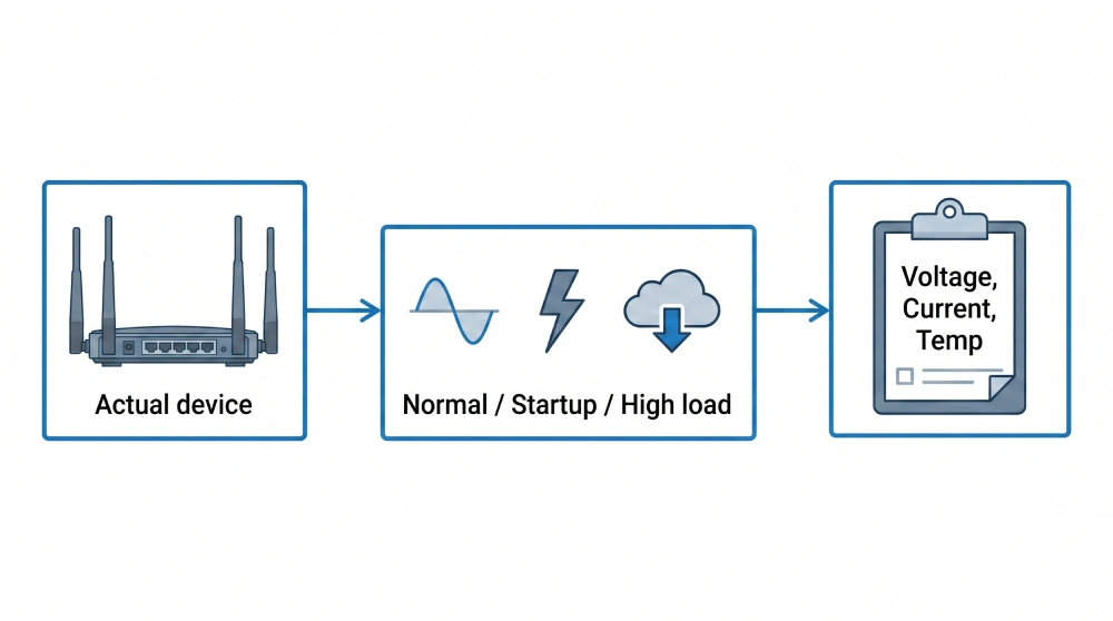 Step-by-step guide to measure real working current for Mini UPS selection