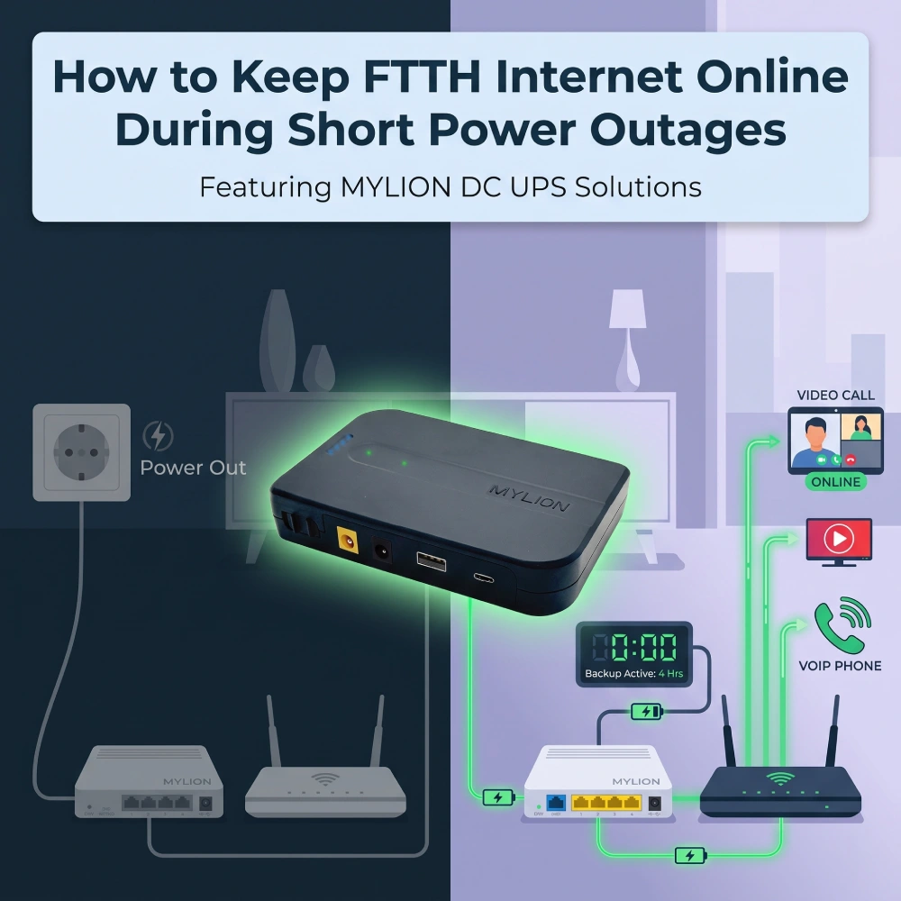 How to keep FTTH internet online during short power outages