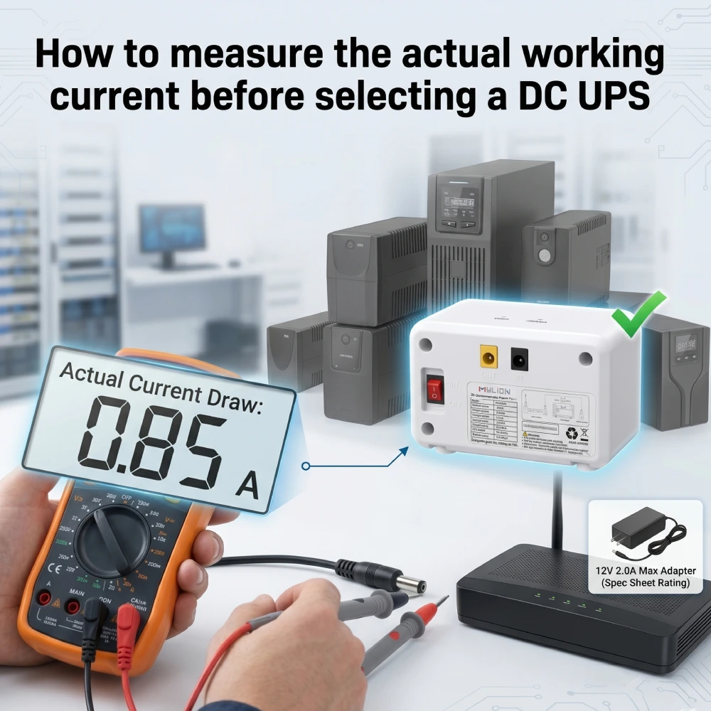How to measure actual working current before choosing a DC UPS