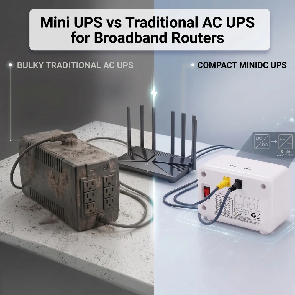 Mini UPS vs traditional AC UPS for broadband routers