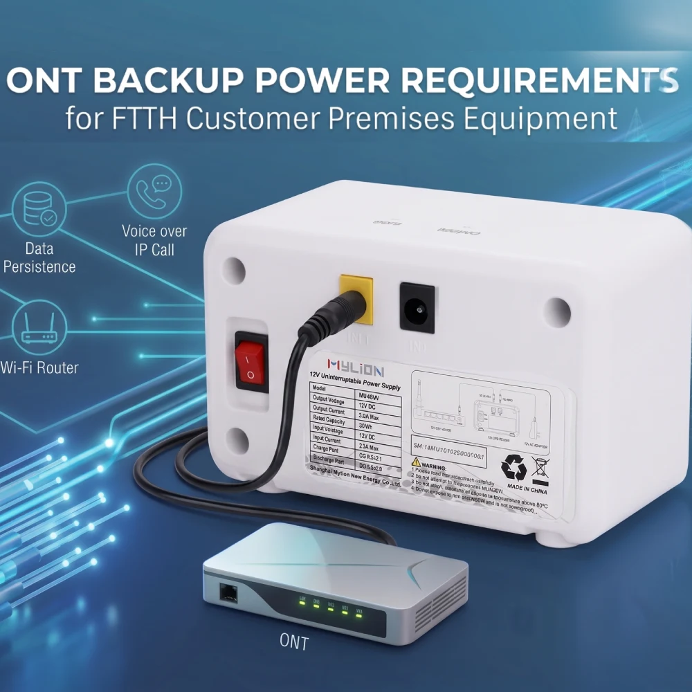 ONT backup power requirements for FTTH customer premises equipment