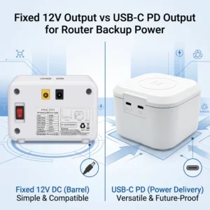Fixed 12V Output vs USB-C PD Output for Router Backup Power