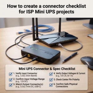 How to build a connector checklist for ISP Mini UPS projects