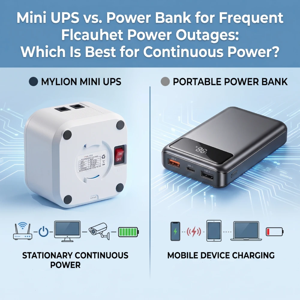 Mini UPS vs. Power Bank for Frequent Power Outages