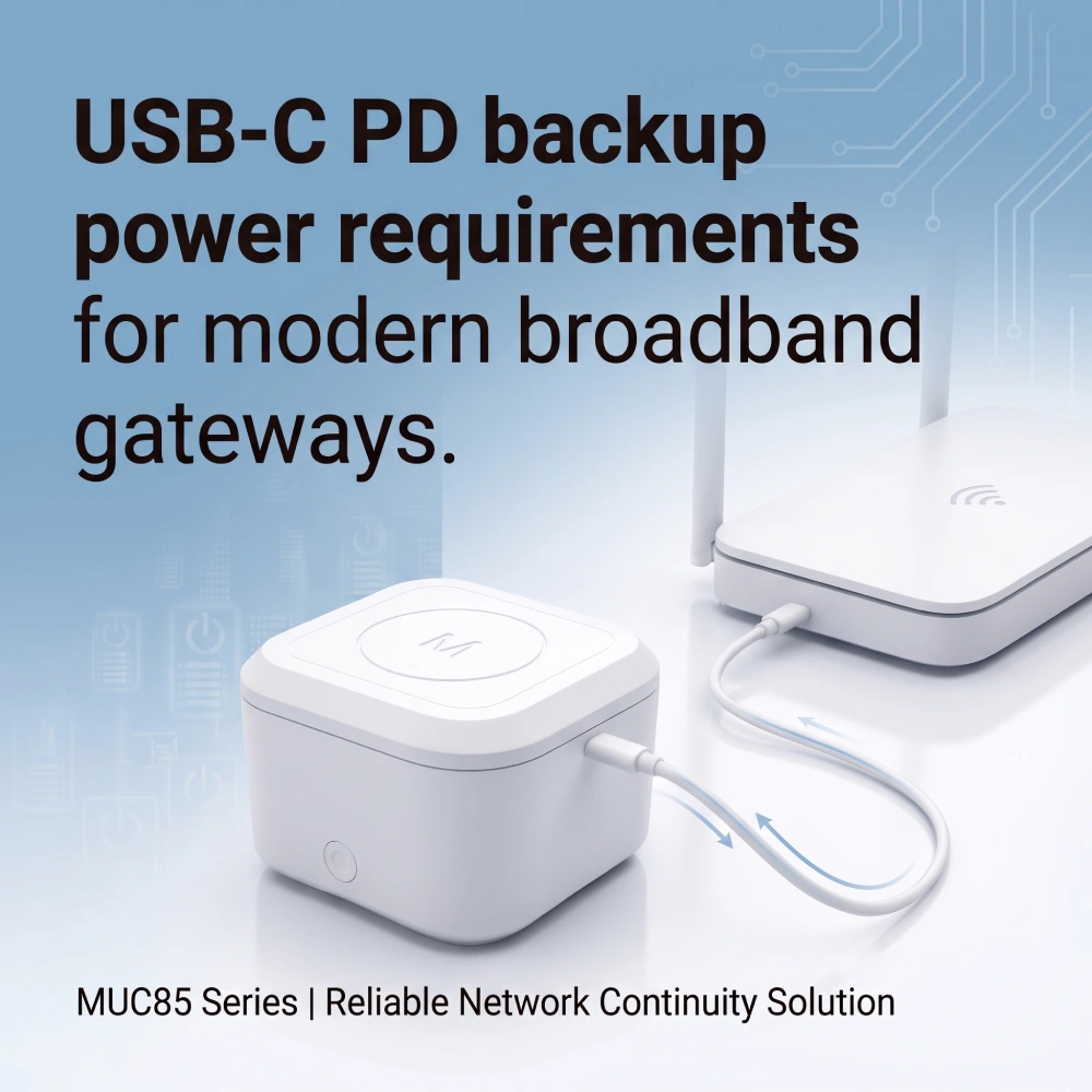 USB-C PD backup power requirements for modern broadband gateways