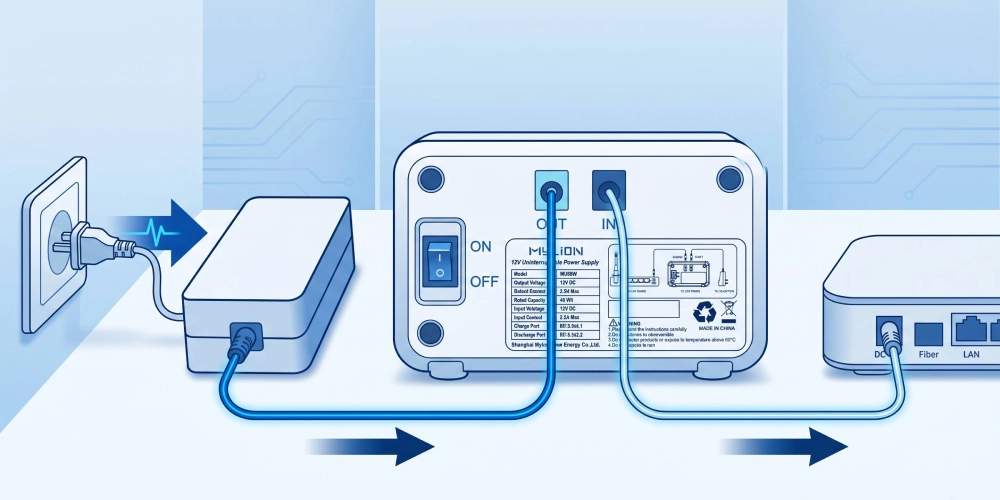 How Mini UPS works to prevent router reboot during power outage