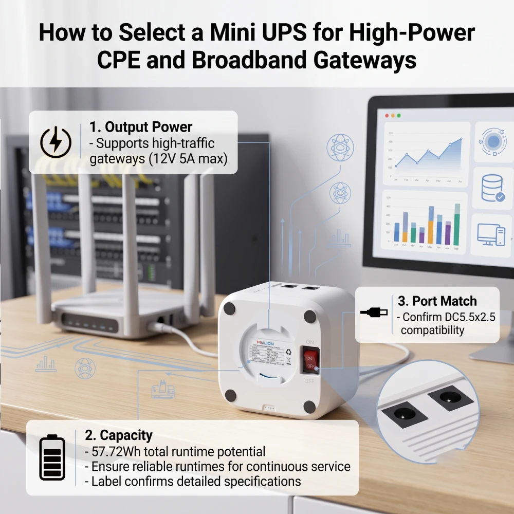 How to Select a Mini UPS for High-Power CPE