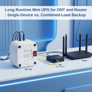 Long Runtime Mini UPS for ONT and Router_ Single-Device vs. Combined-Load Backup