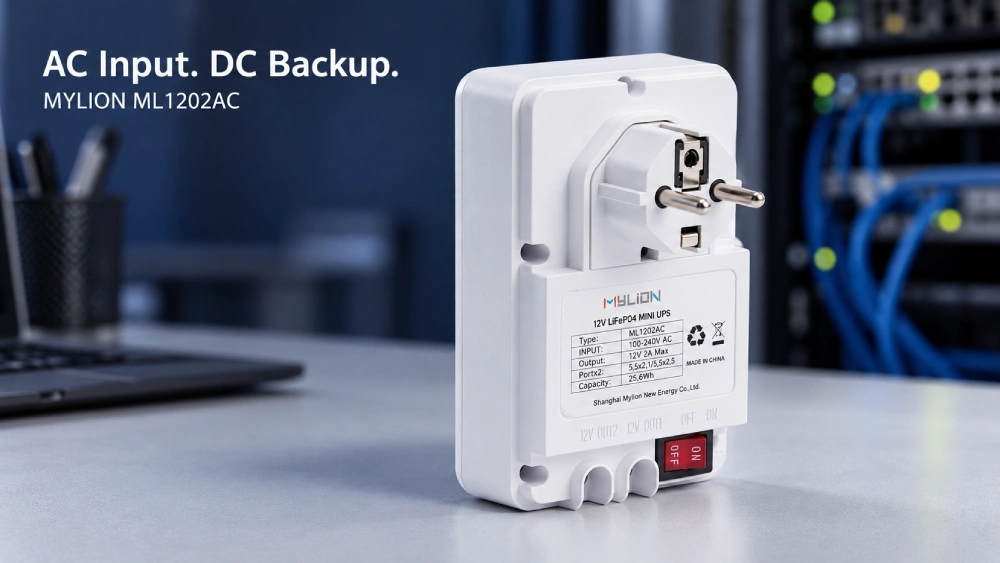 ML1202AC Mini UPS Built-in AC input with 12V DC output