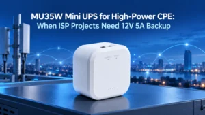 MU35W Mini UPS for High-Power CPE_ When ISP Projects Need 12V 5A Backup