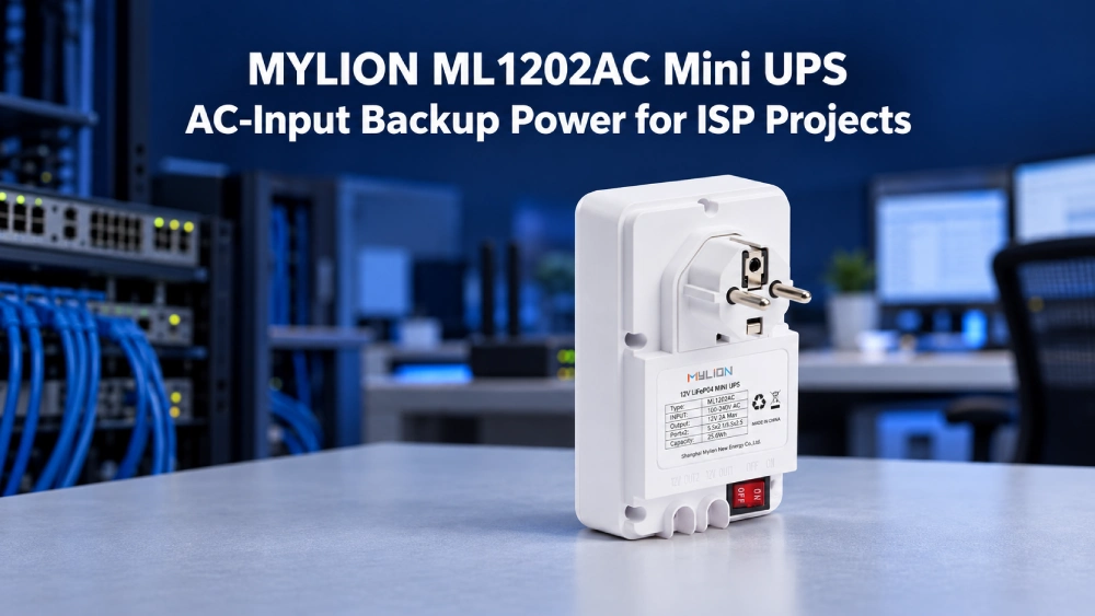 MYLION ML1202AC Mini UPS_ AC-Input Backup Power for ISP Projects