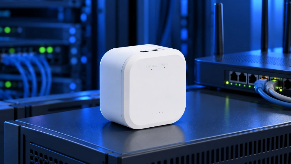 MYLION MU35W Mini UPS with LED battery indicators and DC connectors
