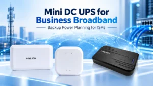 MYLION Mini DC UPS for business broadband and ISP backup power