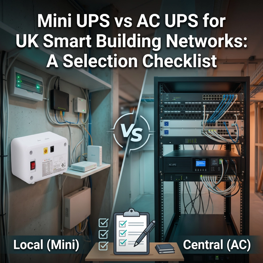Mini UPS vs AC UPS for UK Smart Building Networks